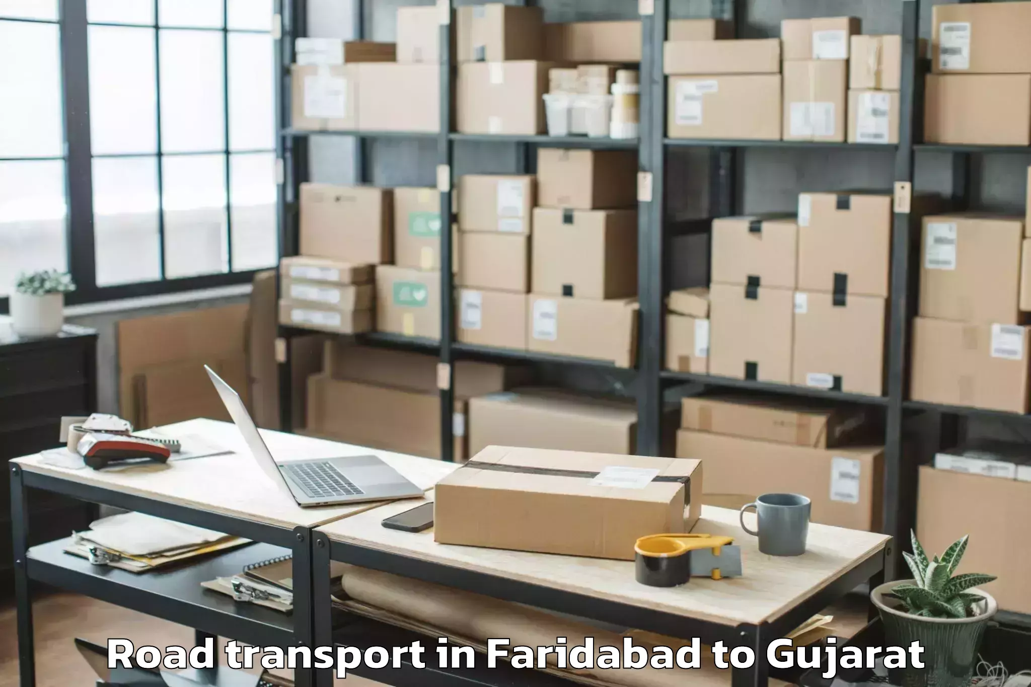 Get Faridabad to Jodiya Bandar Road Transport